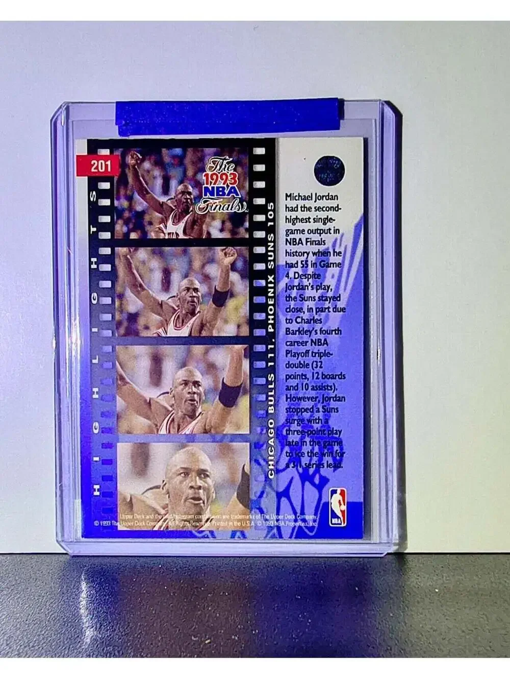 Michael Jordan 1993-94 Upper Deck NBA Finals #201 Basketball Card Chicago Bulls